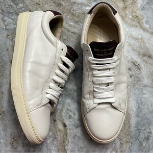 Marque Deposee Zespa ZSP4 APLA NAPPA Sneakers Cream Off White Burgundy FR 43